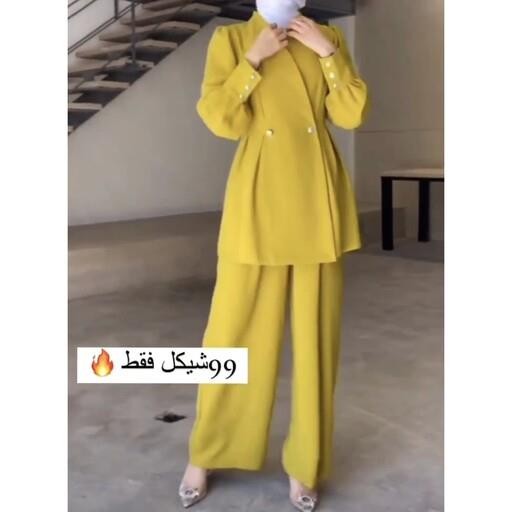 مانتو شلوار زنانه عربی مازراتی کنزو از سایز 36 تا 60 دوخت سفارشی مطابق با سلیقه شما دوخته میشه